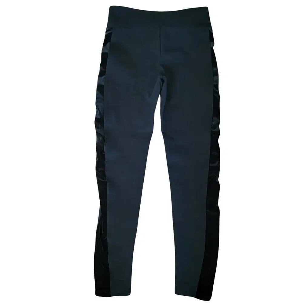 SPANX High Rise Ponte Side Velvet Leggings Womens S Stretchy Polished Athletic - Picture 5 of 10